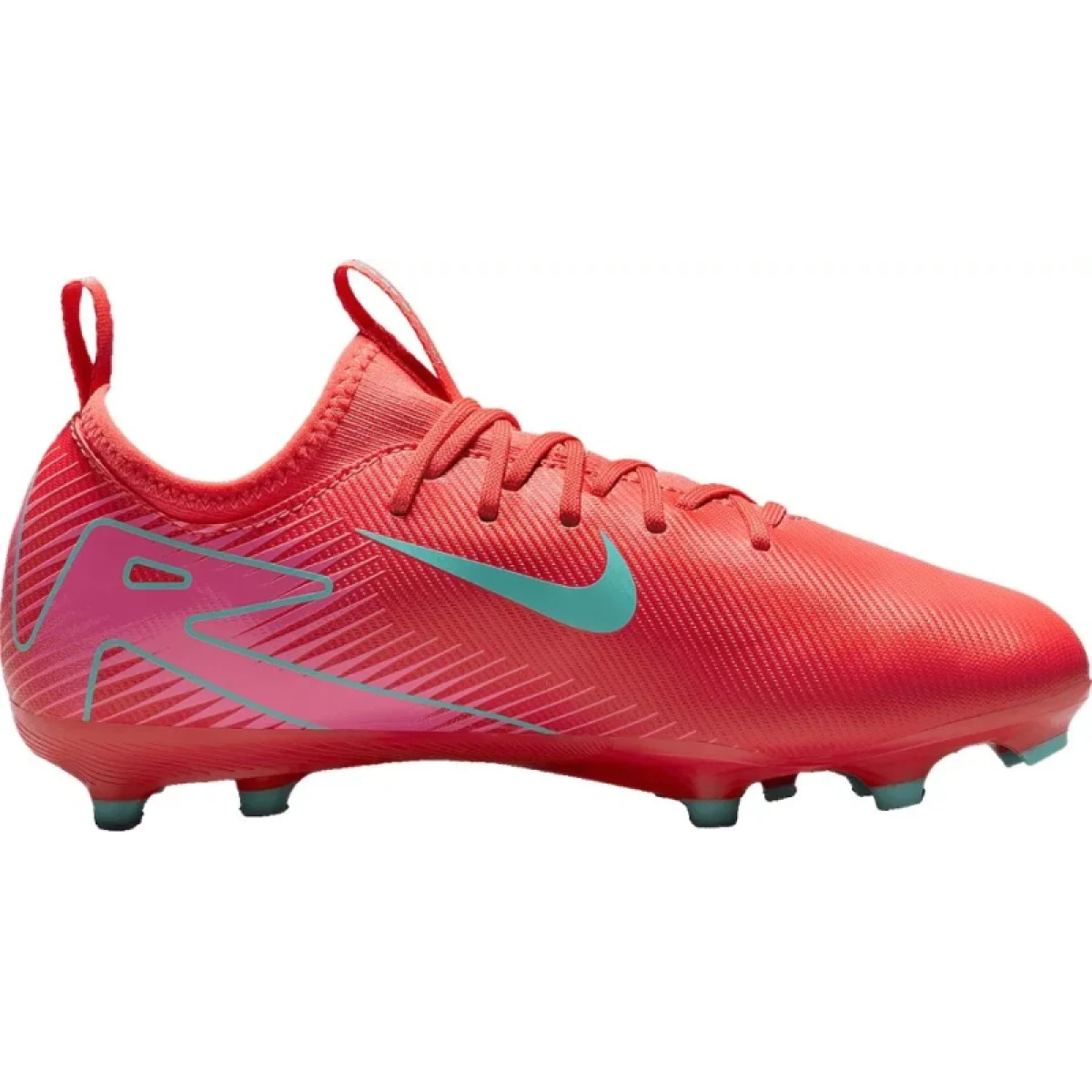 Chlapčenské futbalové kopačky outdoorové NIKE Mercurial Vapor 16 Academy Jr FG MG ember glow aurora green · záber 3