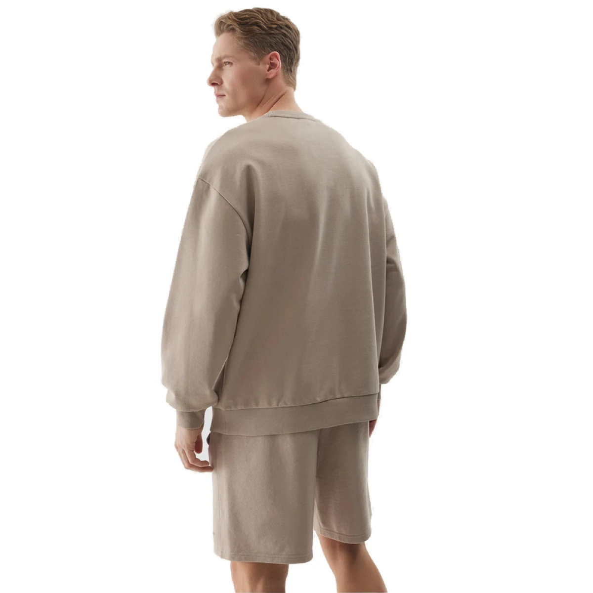 Pánska mikina 4F SWEATSHIRT-WSS24TSWSM1027-83S-BEIGE · záber 4