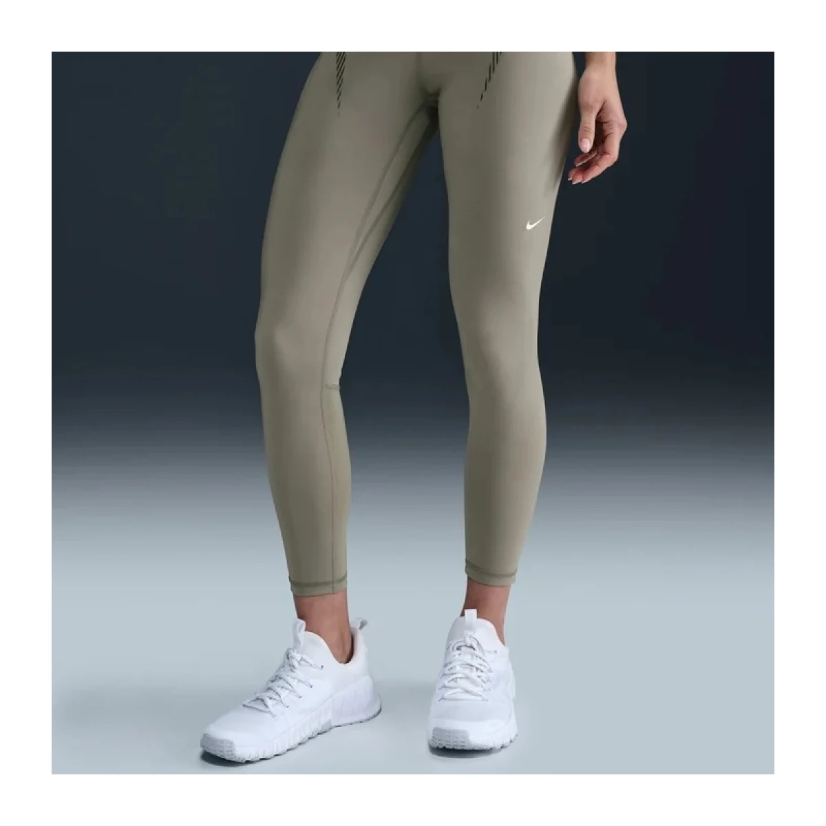 Dámske legíny NIKE PRO W NP DF MR 7 8 TIGHT TT GRX-320-Khaki · záber 4
