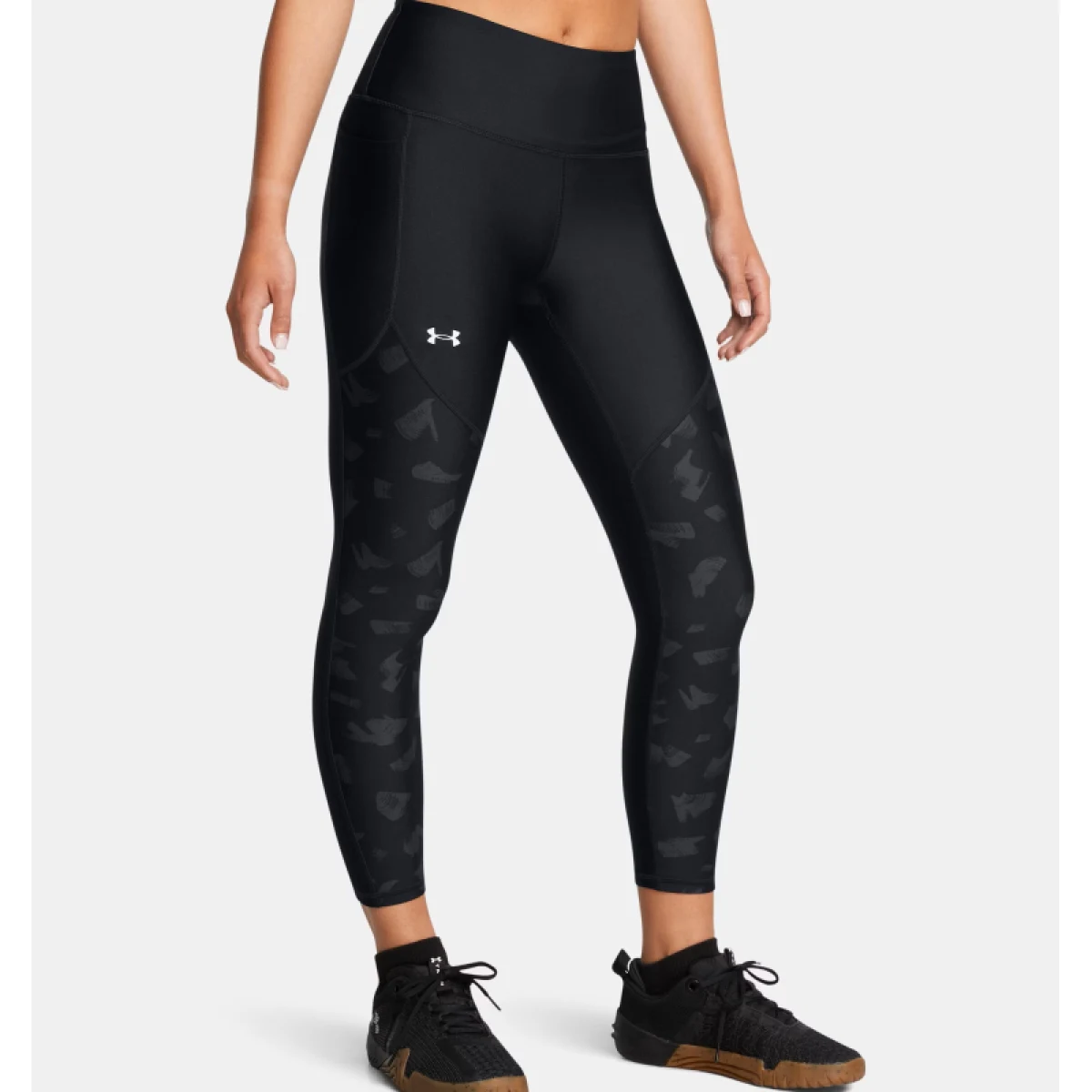 Dámske legíny UNDER ARMOUR Tech Print Panel Ankle Leg-BLK · záber 2