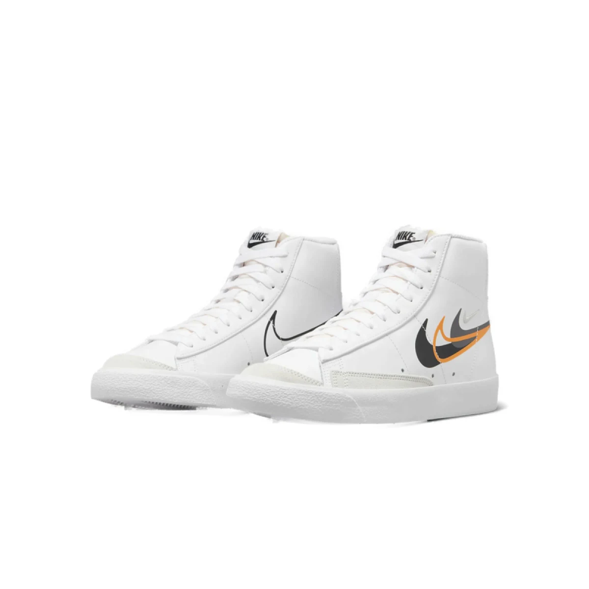 Pánska vychádzková obuv NIKE Blazer Mid 77 white bright mandarin medium ash black · záber 4