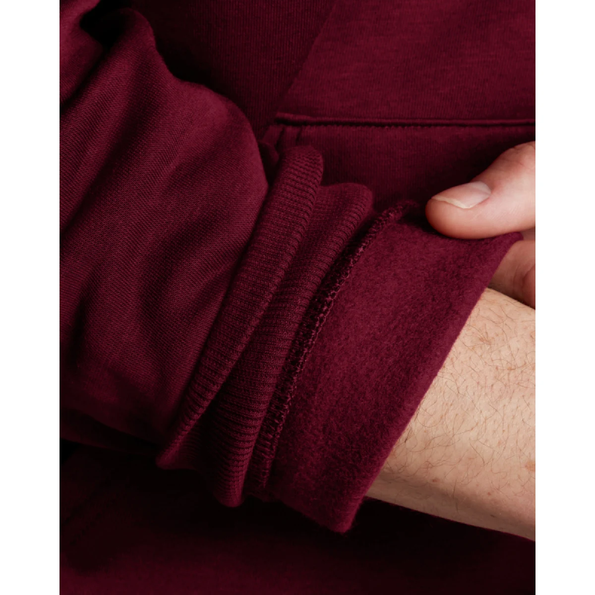 Pánska zateplená mikina so zipsom UNDER ARMOUR UA Rival Fleece FZ Hoodie-RED · záber 3