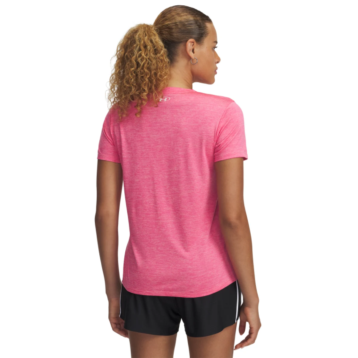 Dámske tréningové tričko s krátkym rukávom UNDER ARMOUR Tech SSV- Twist-PNK · záber 2