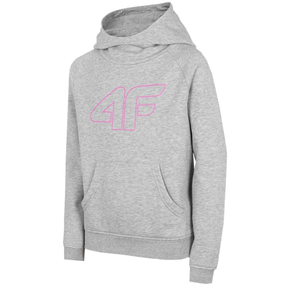 Dievčenská mikina s kapucňou 4F JUNIOR GIRLS SWEATSHIRT JBLD002-25M-GREY MELANGE · záber 2