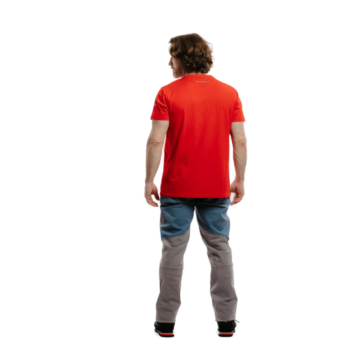 Pánske turistické tričko s krátkym rukávom EVERETT Tee ALKAPY red · záber 5