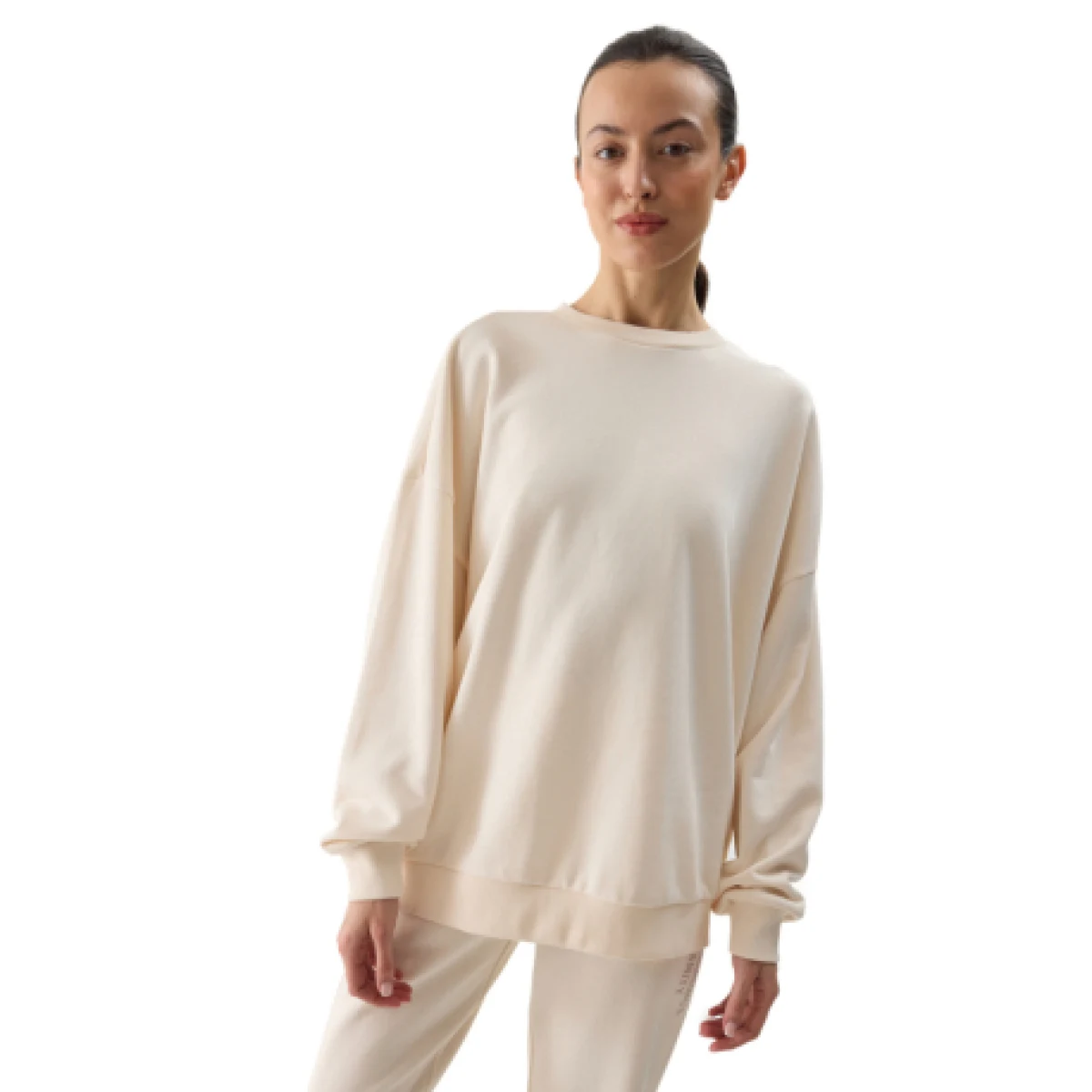 Dámska mikina 4F SWEATSHIRT-4FWSS24TSWSF1055-12S-CREME · záber 1