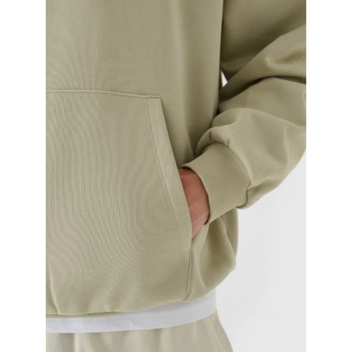 Pánska mikina s kapucňou 4F SWEATSHIRT-WAW24TSWSM1311-44S-OLIVE · záber 3
