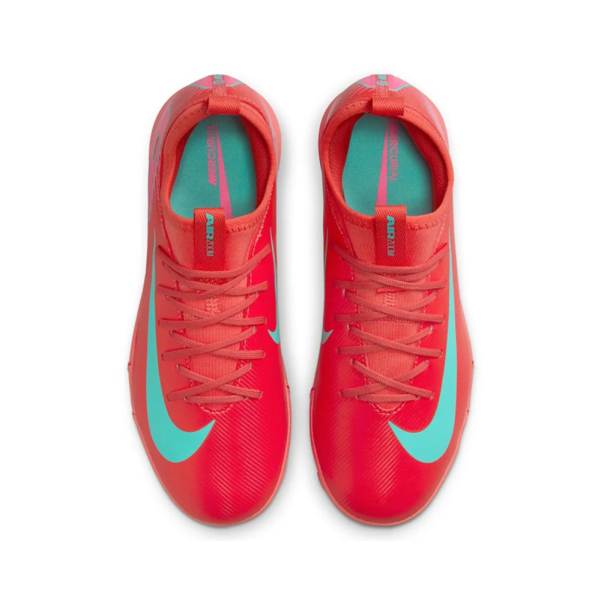 Chlapčenské futbalové kopačky turfy NIKE Mercurial Vapor 16 Academy Jr TF ember glow aurora green · záber 4