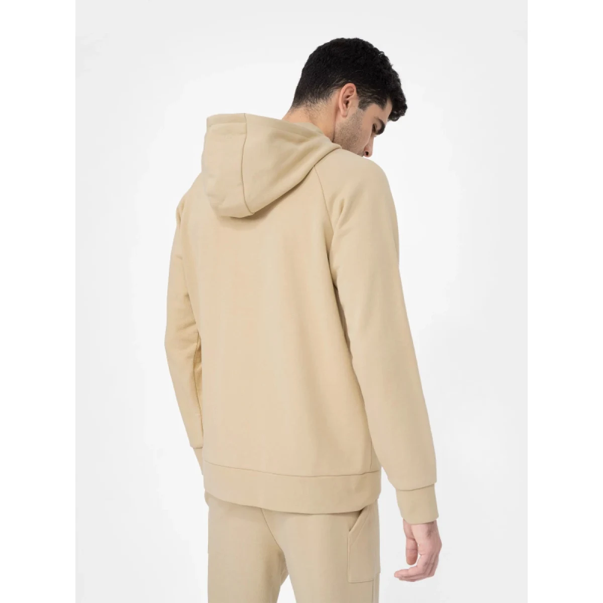 Pánska mikina s kapucňou 4F MENS SWEATSHIRT BLM011-82S-LIGHT BROWN · záber 5