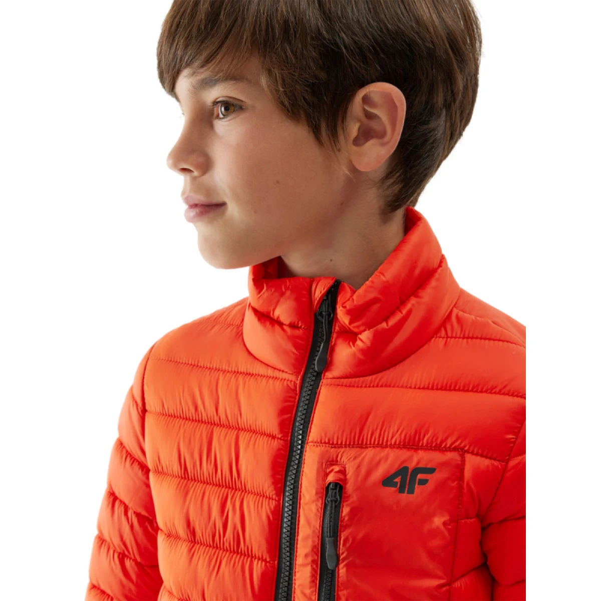 Chlapčenská bunda 4F JUNIOR DOWN JACKET-JAW23TDJAM220-70S-ORANGE · záber 4