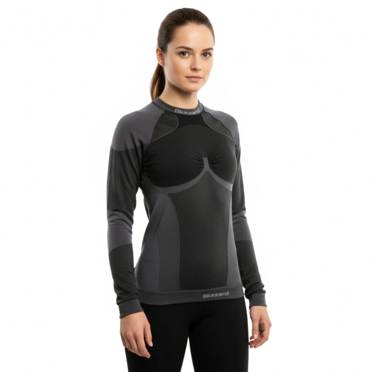 Dámske termo tričko s dlhým rukávom BLIZZARD W2W Essential long sleeve, grey · záber 2