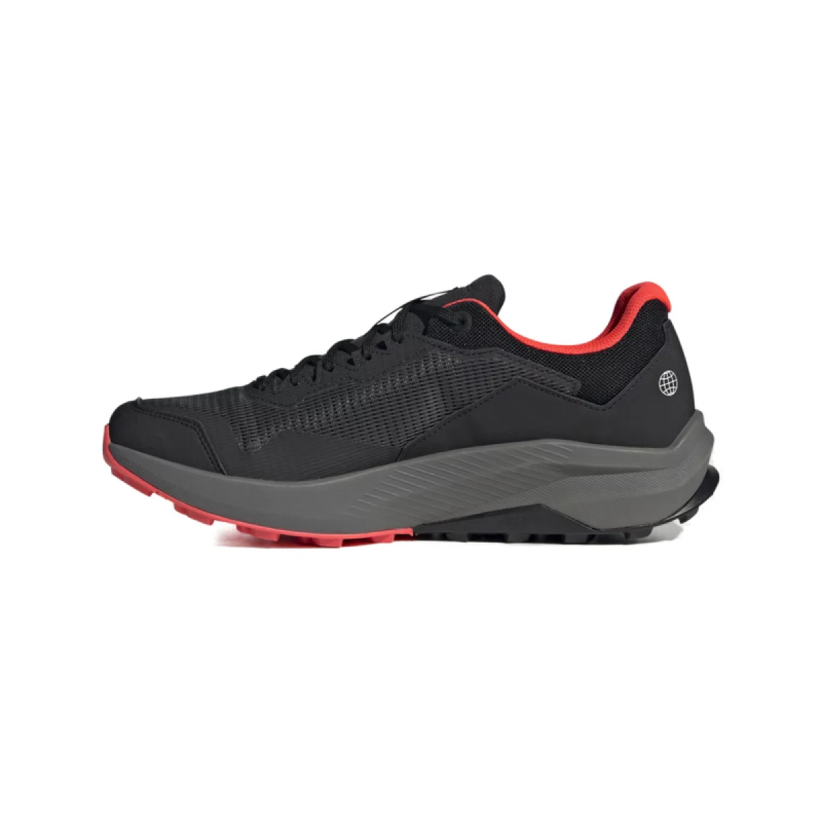 Pánska bežecká trailová obuv ADIDAS Terrex Trail Rider GTX core black grey four solar red · záber 2