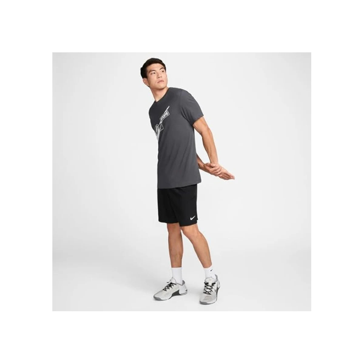 Pánske tričko s krátkym rukávom NIKE M NK DF TEE GYM KIT 2-060 ANTHRACITE · záber 5