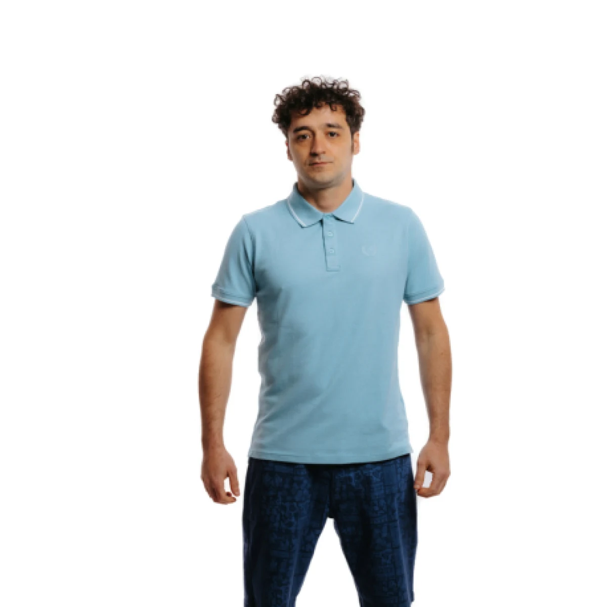 Pánske polo tričko s krátkym rukávom AUTHORITY PS- RICE PLAIN M aqua blue · záber 1