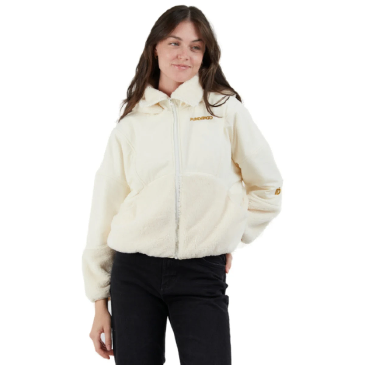 Dámska mikina so zipsom FUNDANGO Sansa Hybrid Jacket-150-butter · záber 1