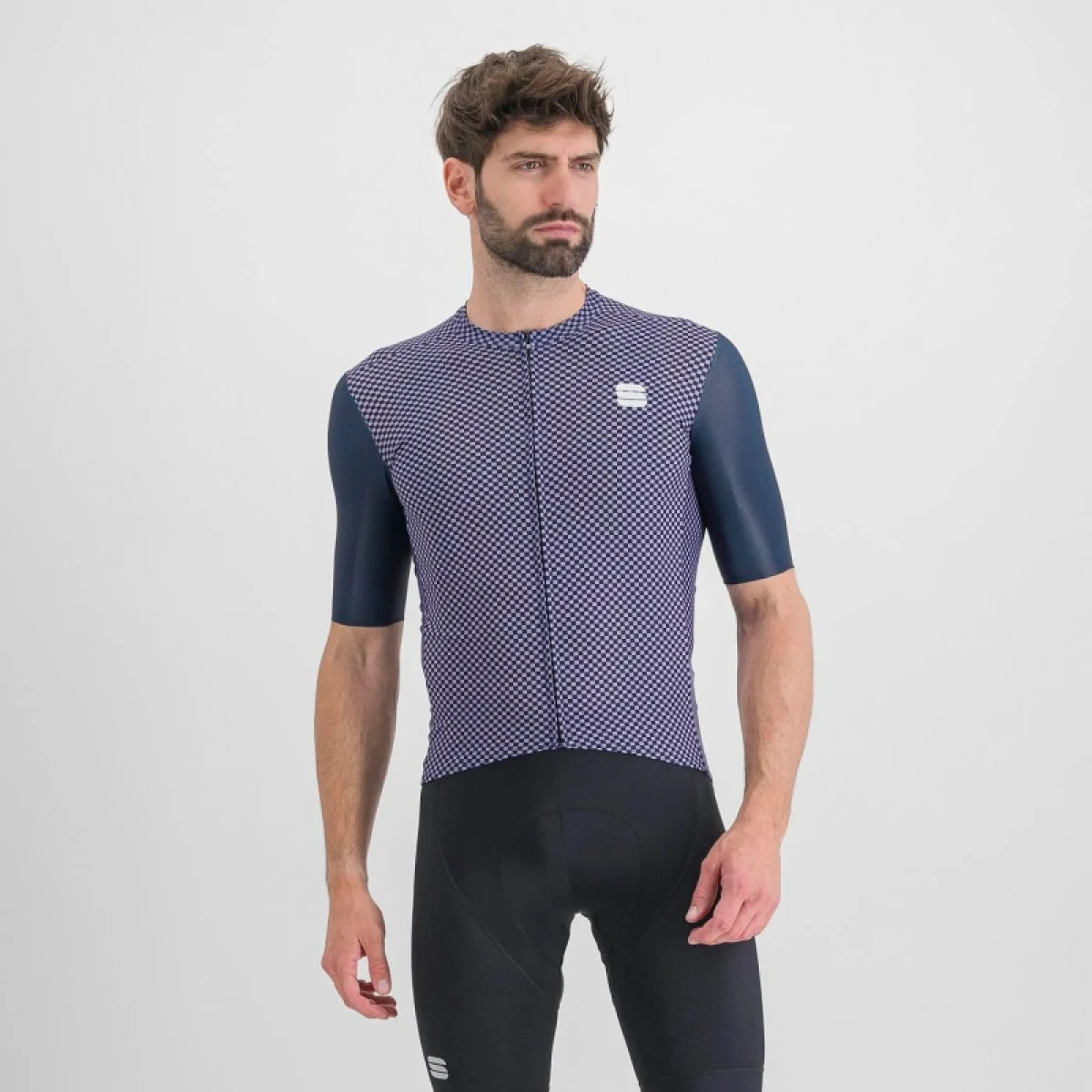 Pánsky cyklistický dres s krátkym rukávom SPORTFUL Checkmate jersey, galaxy blue chalck violet · záber 2