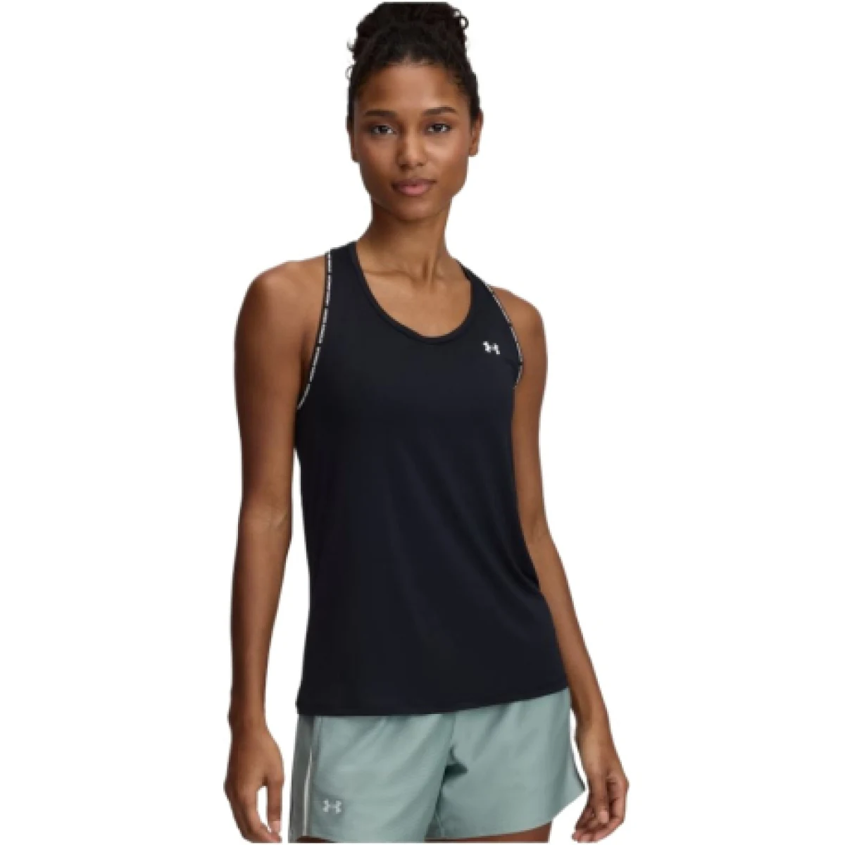 Dámske tréningové tričko s krátkym rukávom UNDER ARMOUR Tech Knockout Tank-BLK · záber 1