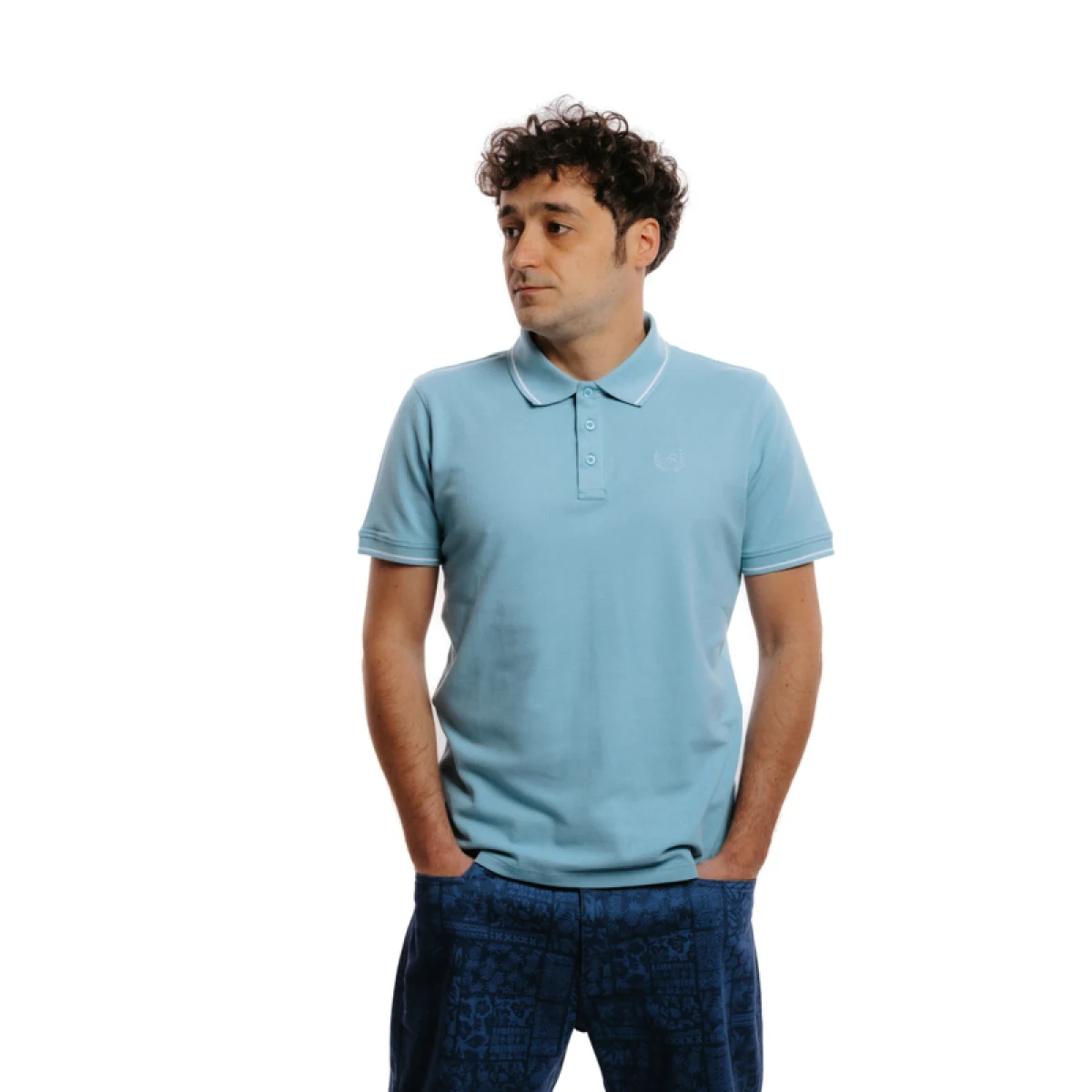 Pánske polo tričko s krátkym rukávom AUTHORITY PS- RICE PLAIN M aqua blue · záber 2