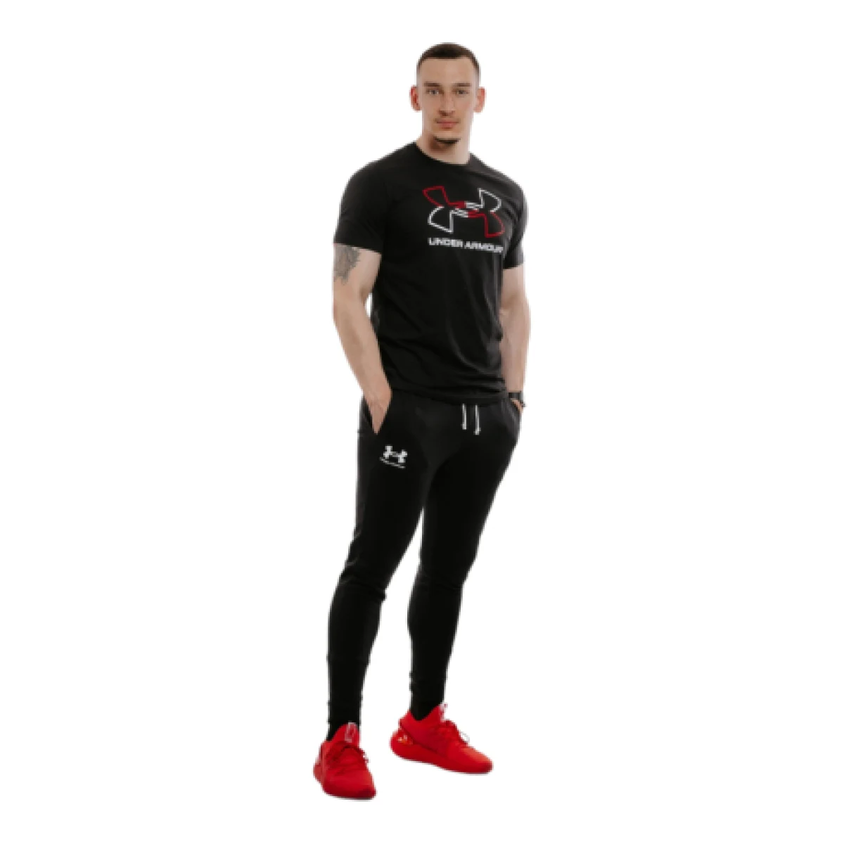 Pánske tepláky UNDER ARMOUR UA Rival Terry Jogger-BLK · záber 1
