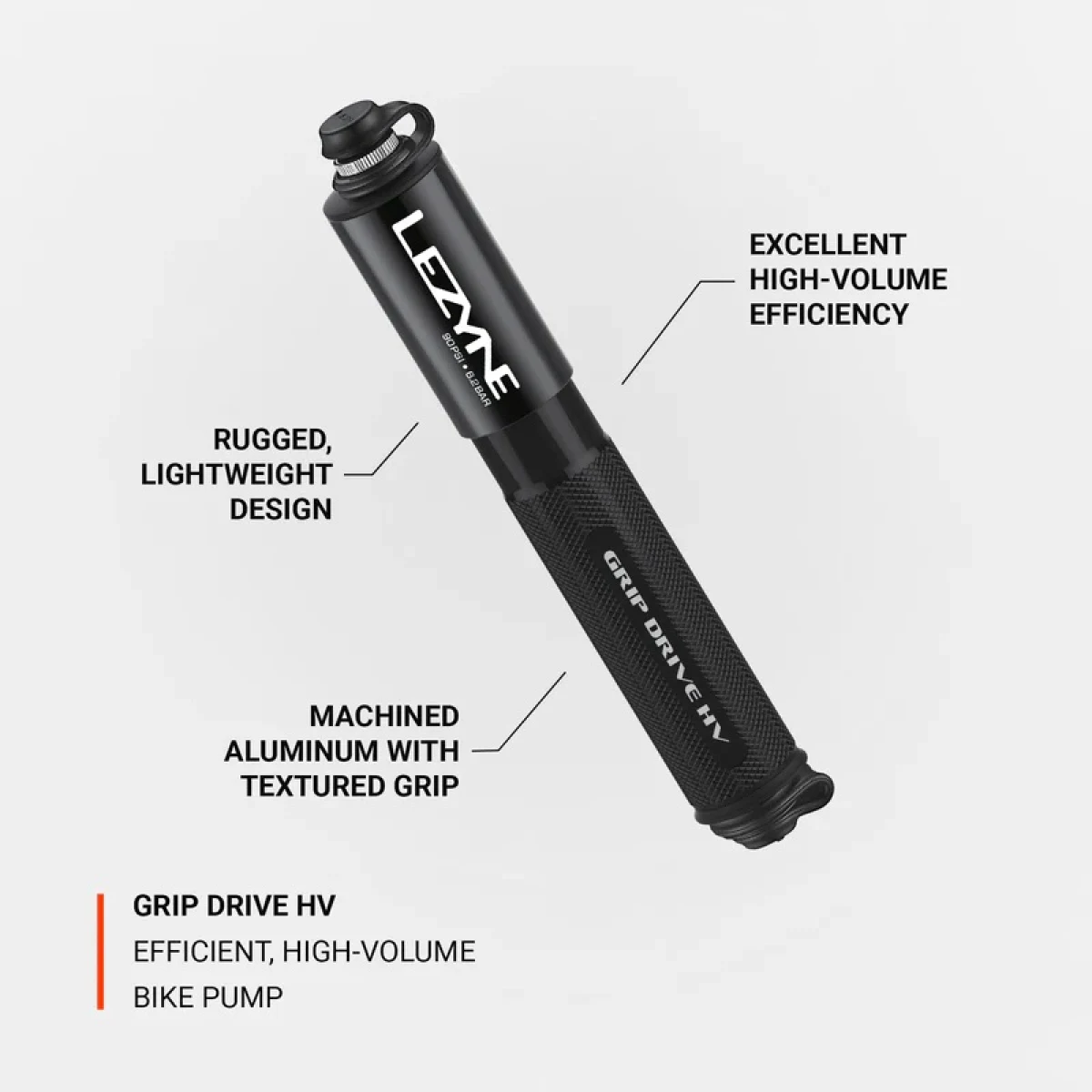 Pumpa na bicykel LEZYNE GRIP DRIVE HV - S · záber 2