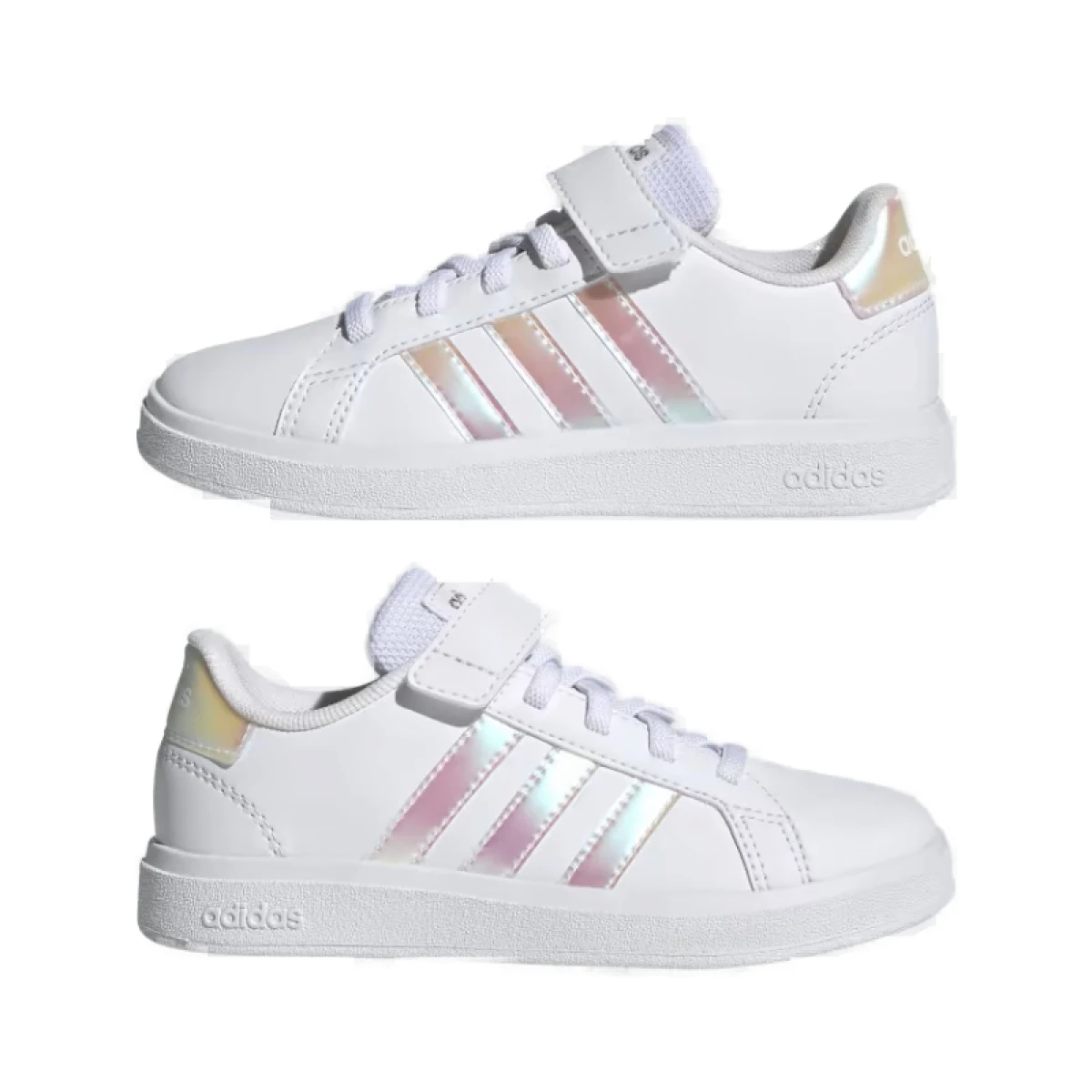 Dievčenská rekreačná obuv ADIDAS GRAND COURT 2.0 EL FTWWHT IRIDES FTWWHT · záber 4
