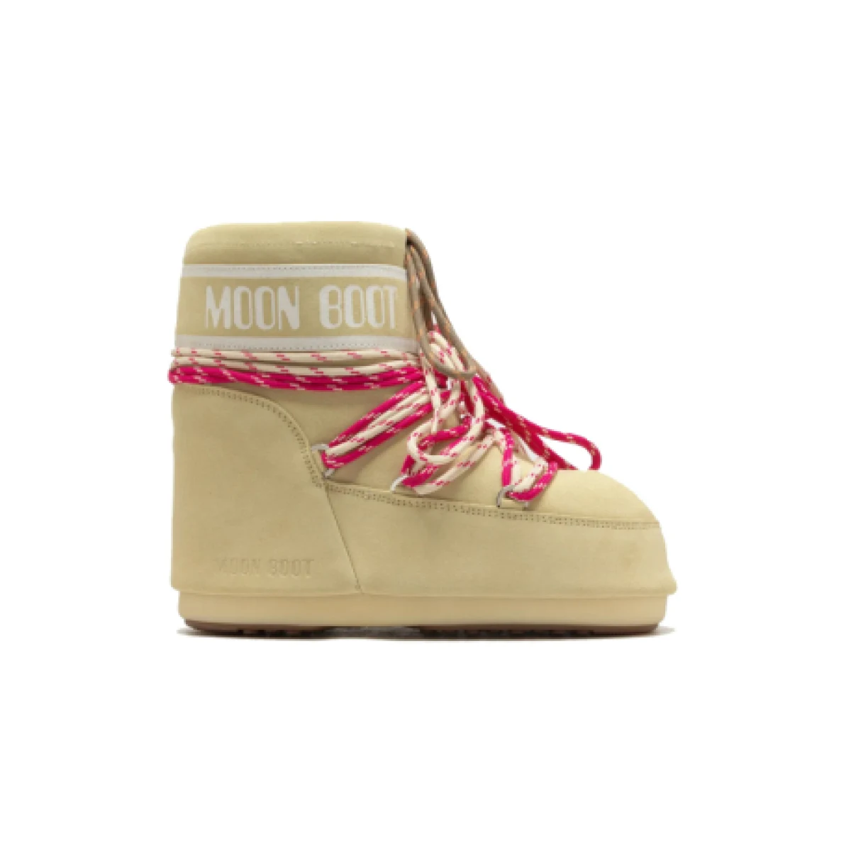 Dámske nízke zimné topánky MOON BOOT MB ICON LOW SUEDE LACES-B021 LIGHT YELLOW · záber 1