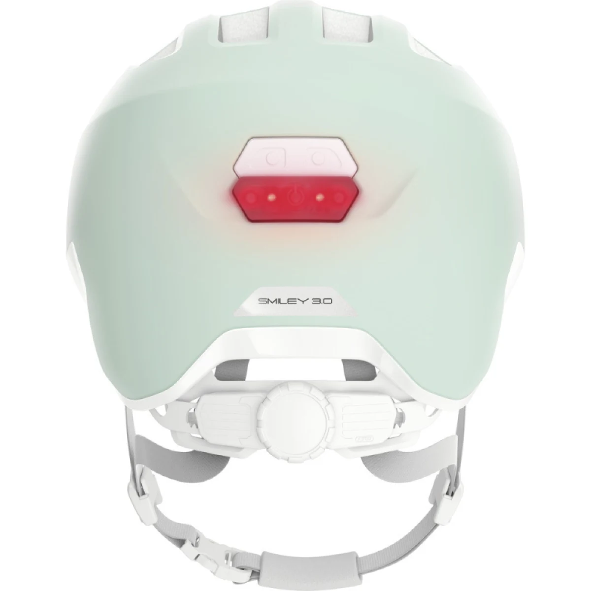 Juniorská cyklistická prilba ABUS Smiley 3.0 ACE LED pure mint · záber 5