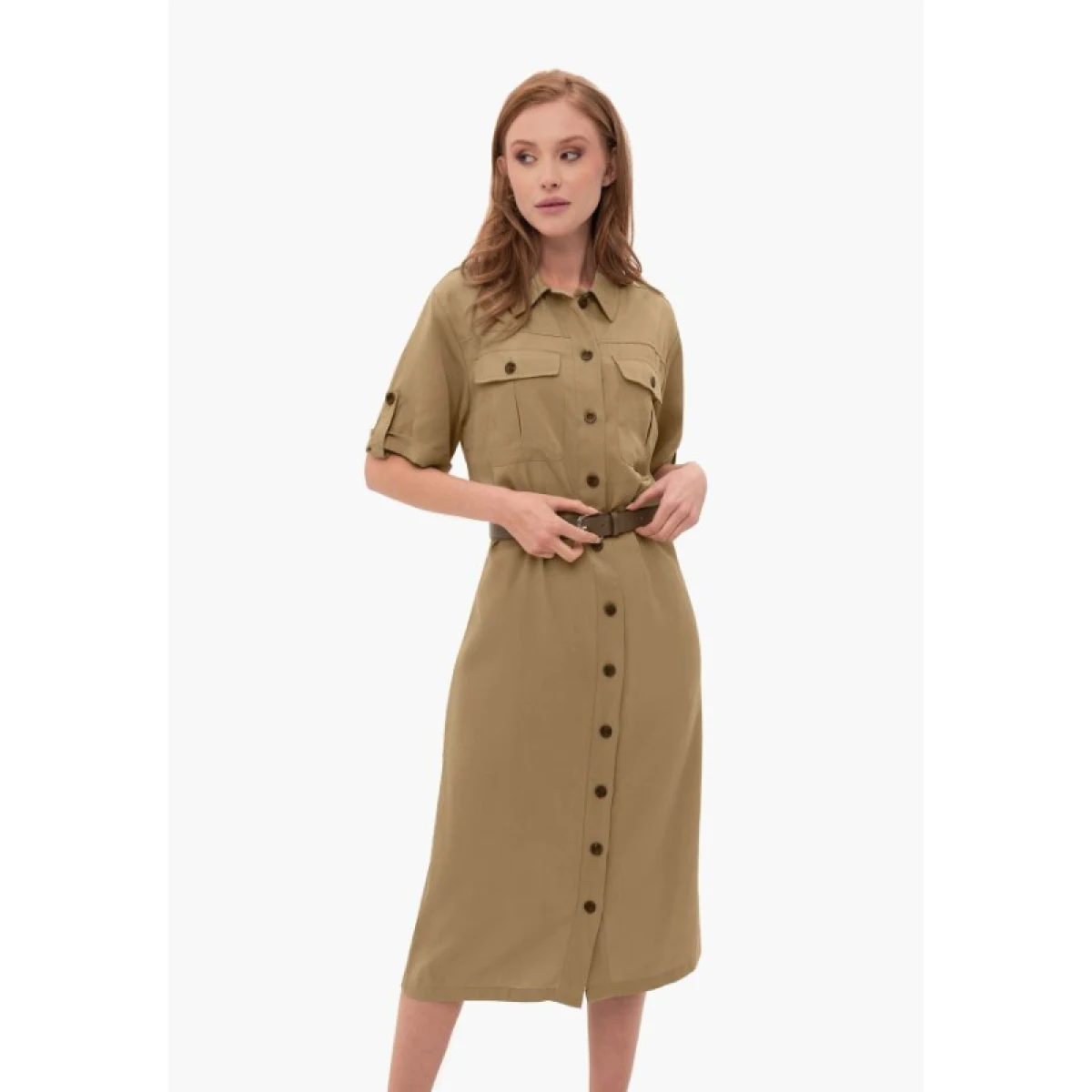 Dámske šaty VOLCANO HANA-102-BEIGE · záber 2