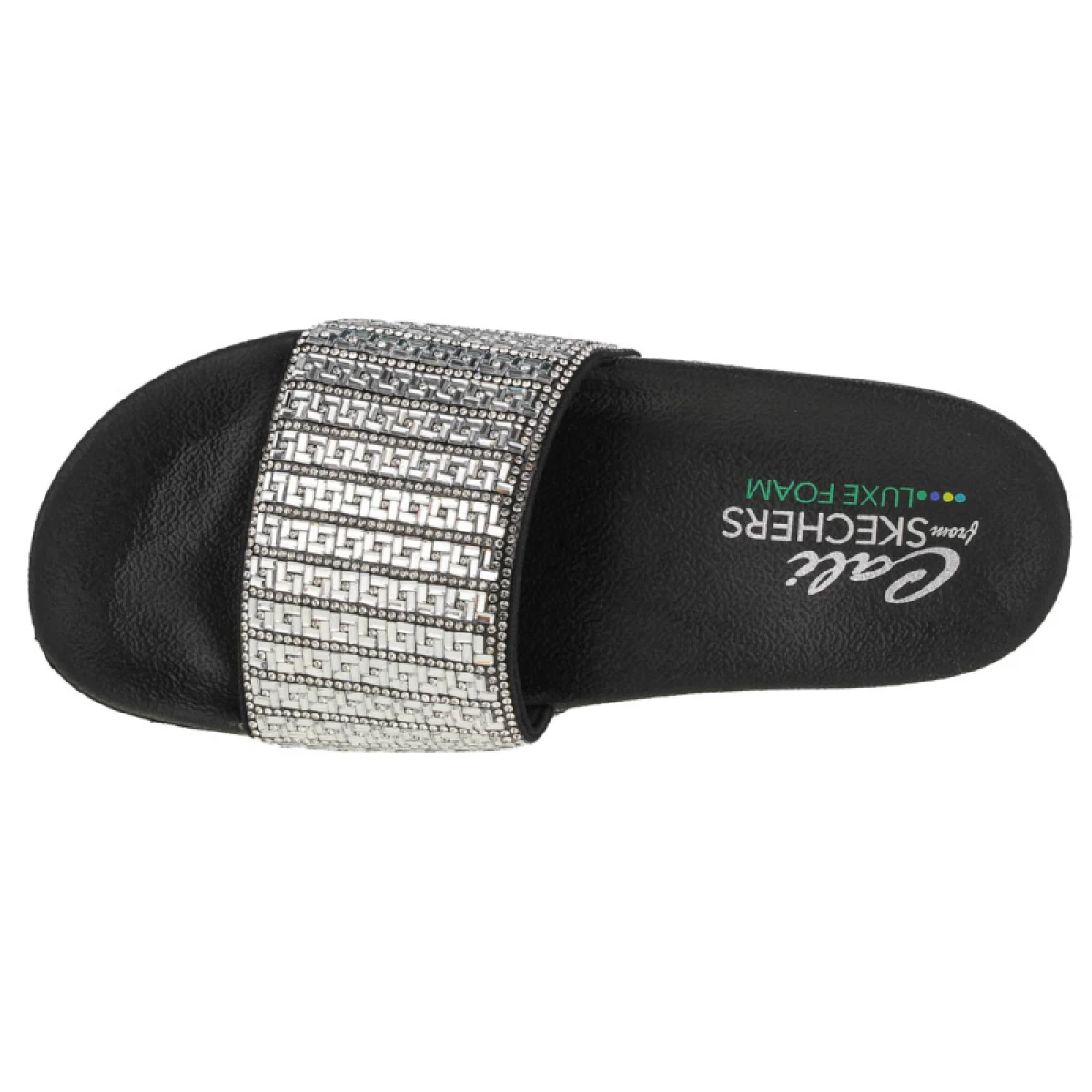 Dámske šlapky (plážová obuv) SKECHERS Pops Up New Spark W black silver · záber 3
