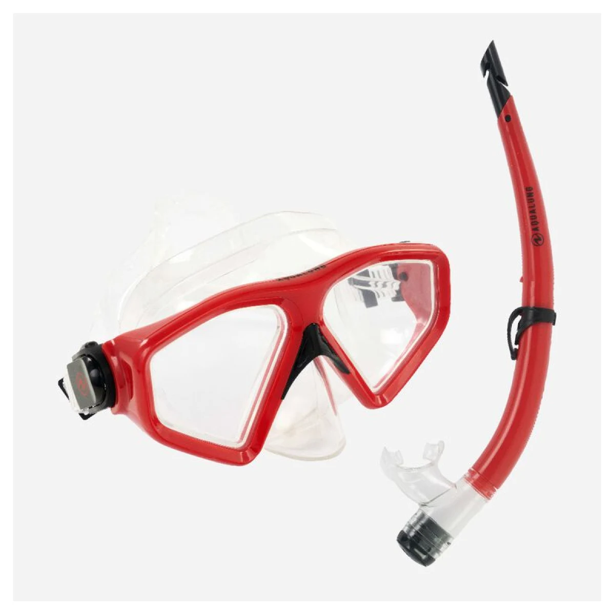 Potápačský šnorchlovací set AQUALUNG SATURN COMBO TRANSPARENT RED · záber 2