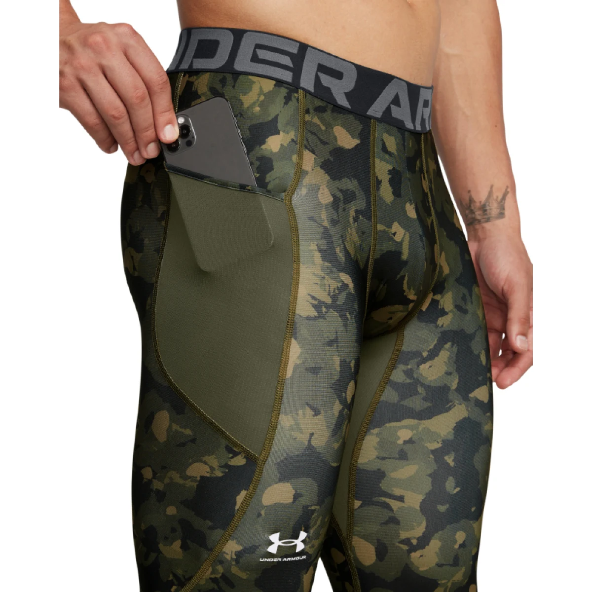 Pánske kompresné legíny UNDER ARMOUR UA HG Armour Prtd Lgs-GRN · záber 2