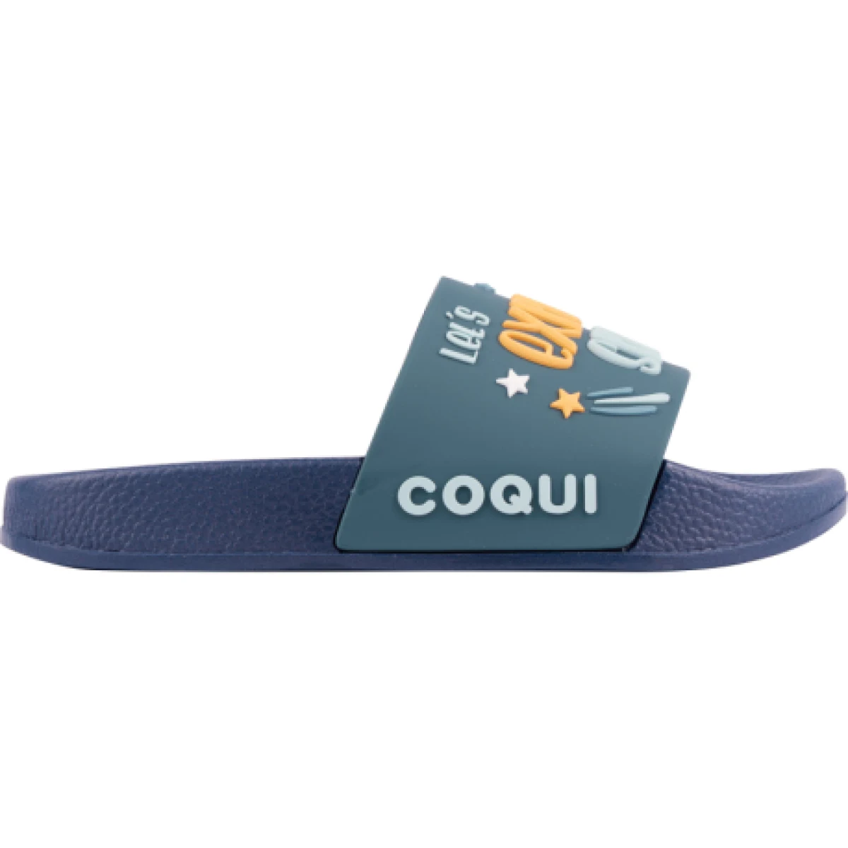 Chlapčenské šlapky (plážová obuv) COQUI Ruki navy niagara blue space · záber 1