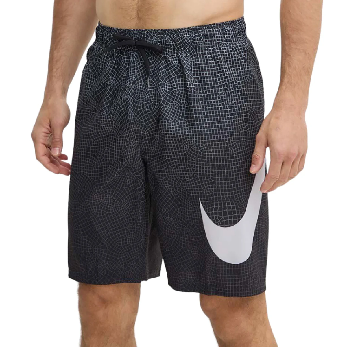 Pánske plavky NIKE SWIM Grid Swoosh Breaker 9 inch-001-Black · záber 2