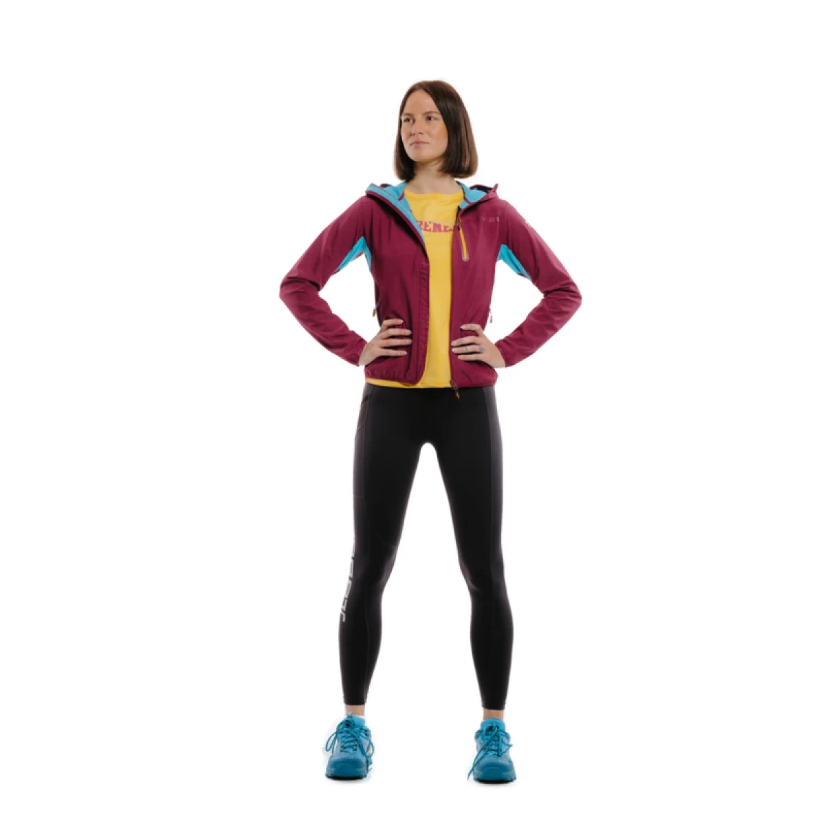 Dámska turistická bunda EVERETT LightSoftshell W fuchsia · záber 4