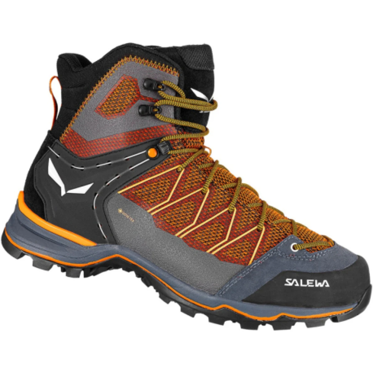 Pánska členková turistická obuv SALEWA Mountain Trainer Lite Mid GTX M black out carrot · záber 1