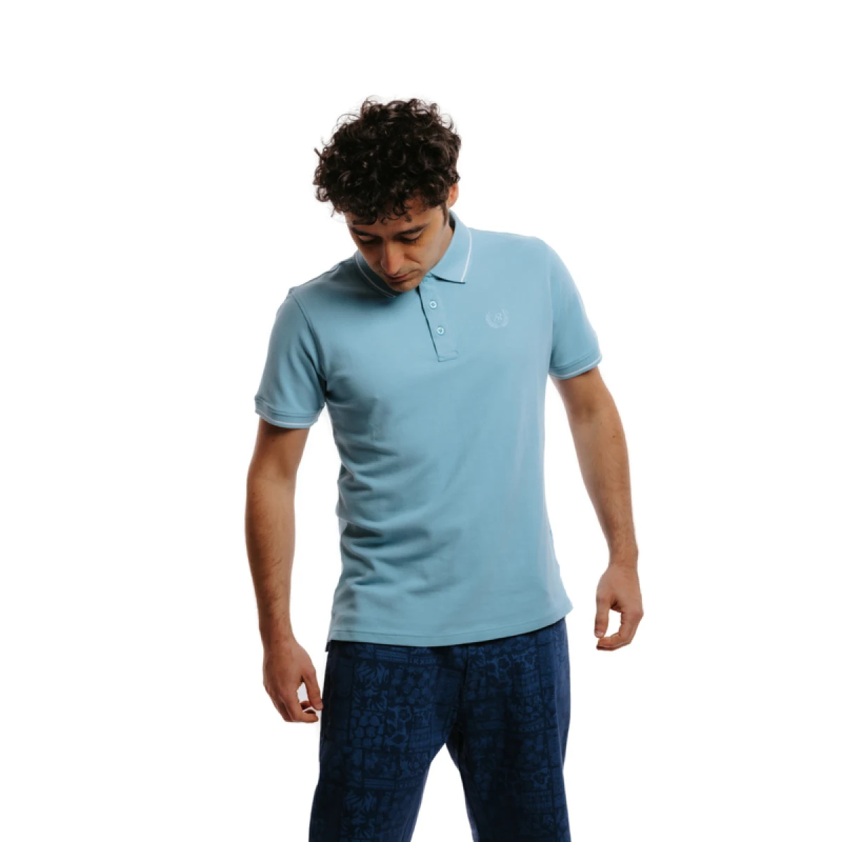 Pánske polo tričko s krátkym rukávom AUTHORITY PS- RICE PLAIN M aqua blue · záber 3