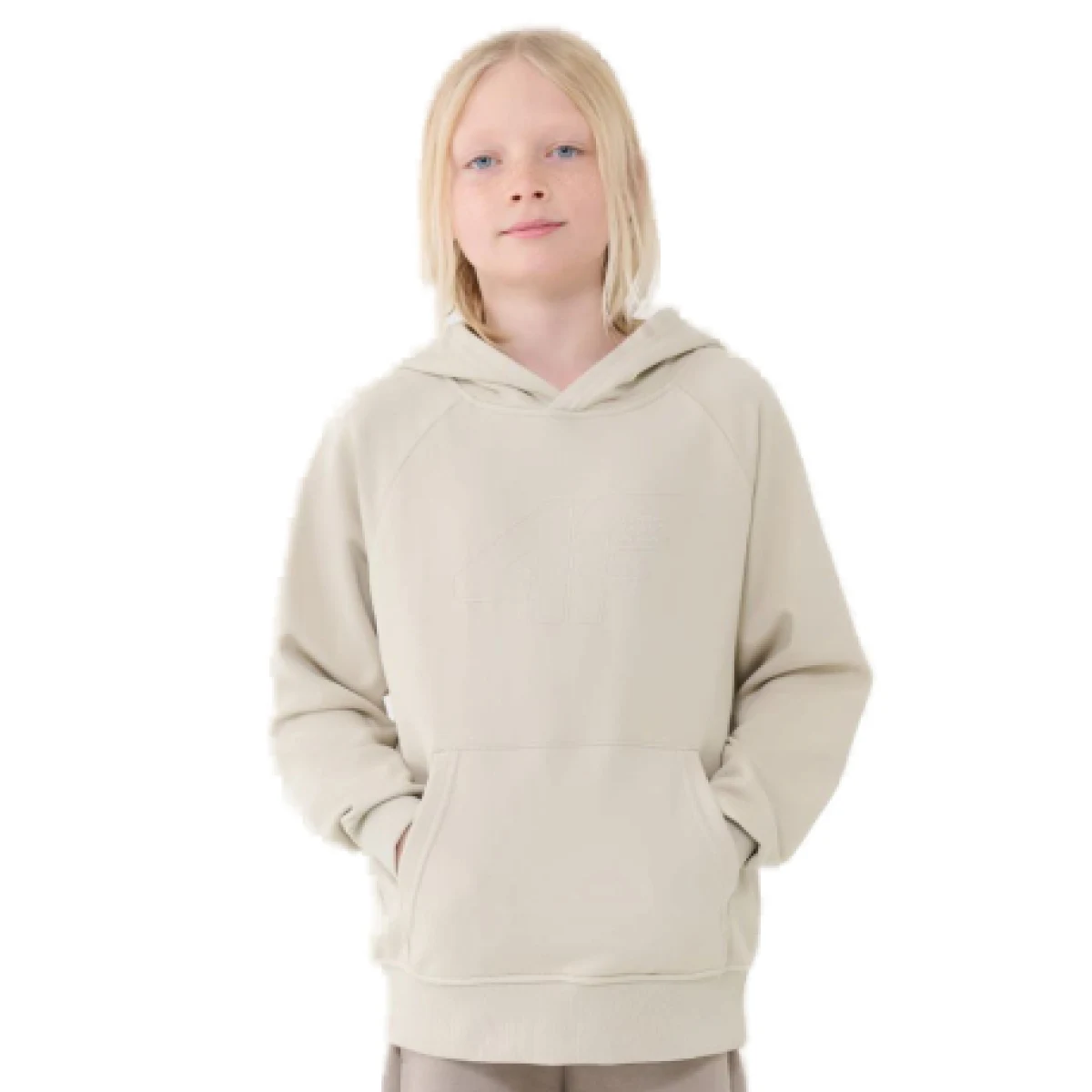 Chlapčenská mikina s kapucňou 4F JUNIOR SWEATSHIRT M1712-12S-CREME · záber 1