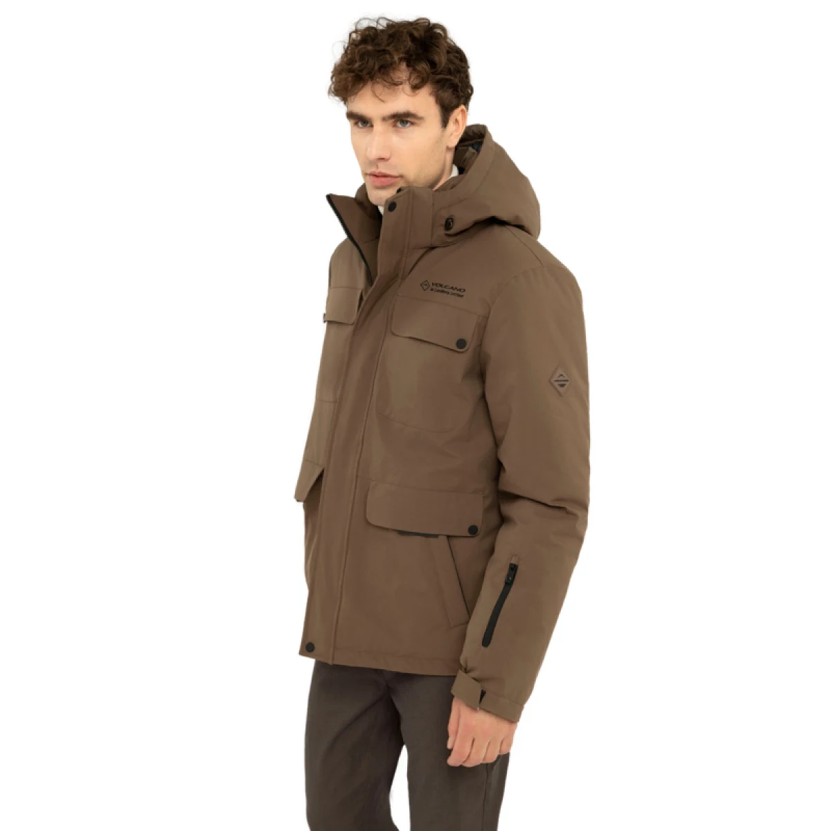 Pánska bunda VOLCANO J-NOEL-500-BROWN · záber 2