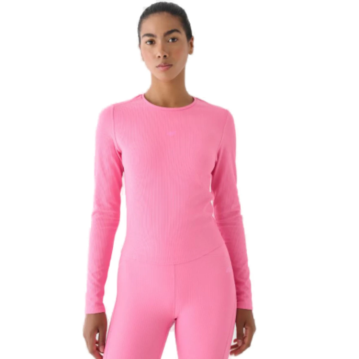 Dámske tréningové tričko s dlhým rukávom 4F LONGSLEEVE FNK-WAW24TFLOF250-54S-PINK · záber 1
