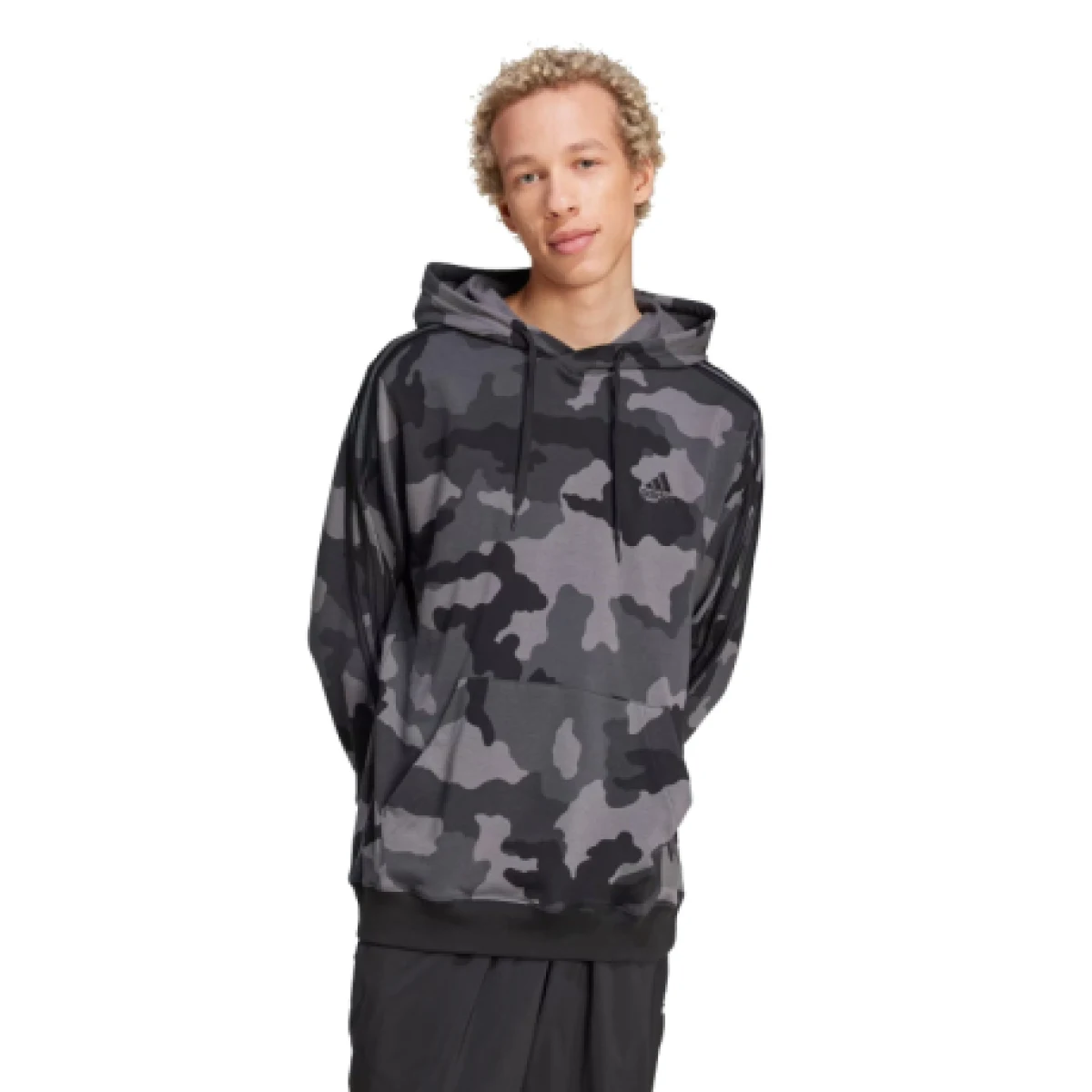 Pánska mikina s kapucňou ADIDAS M CAMO HD-IV7383-Black · záber 1