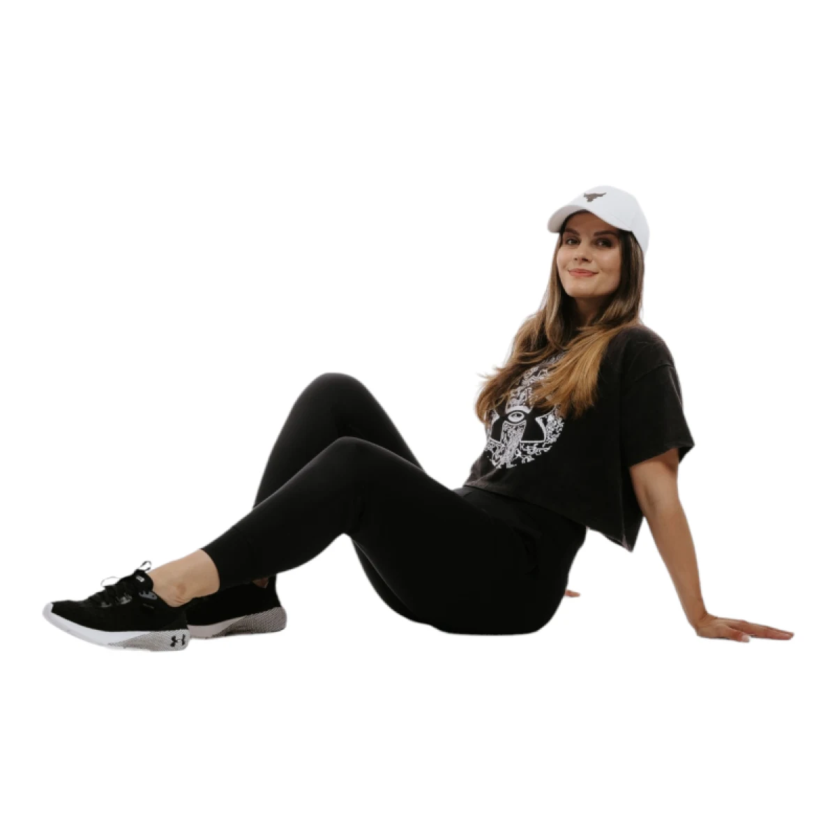 Dámske tričko s krátkym rukávom UNDER ARMOUR UA HW Dusk to Dawn Crop SS-BLK · záber 3