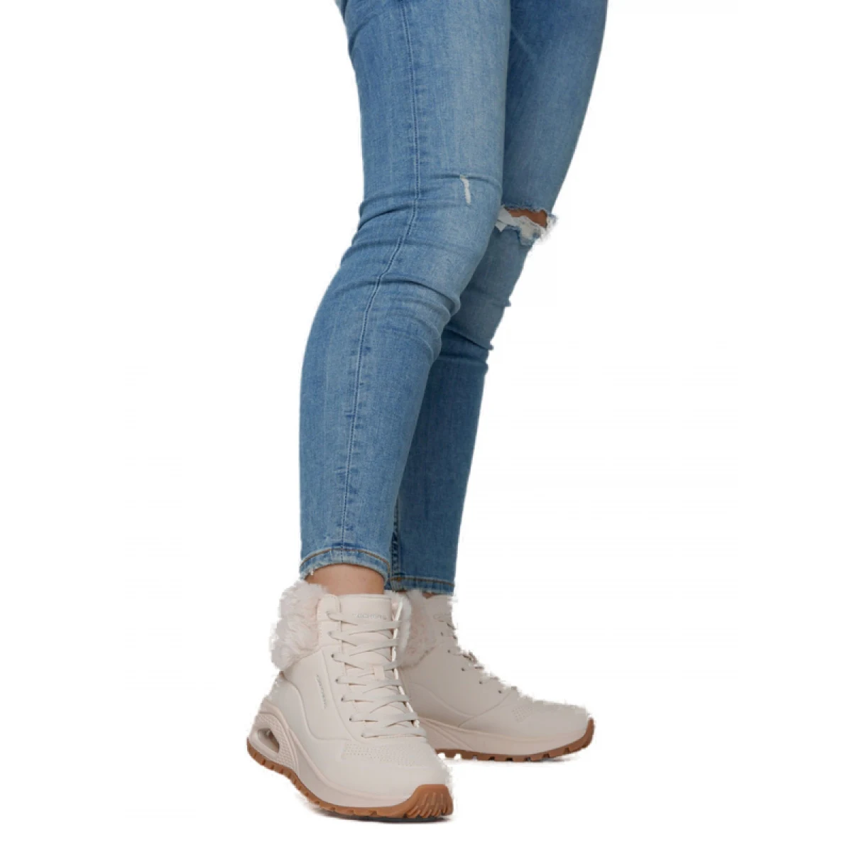 Dámske členkové zimné topánky SKECHERS Uno Rugged Fall Air W natural · záber 5
