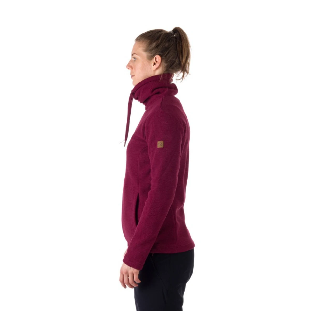 Dámska zateplená turistická mikina so zipsom NORTHFINDER BETHANY -510-cherry · záber 3