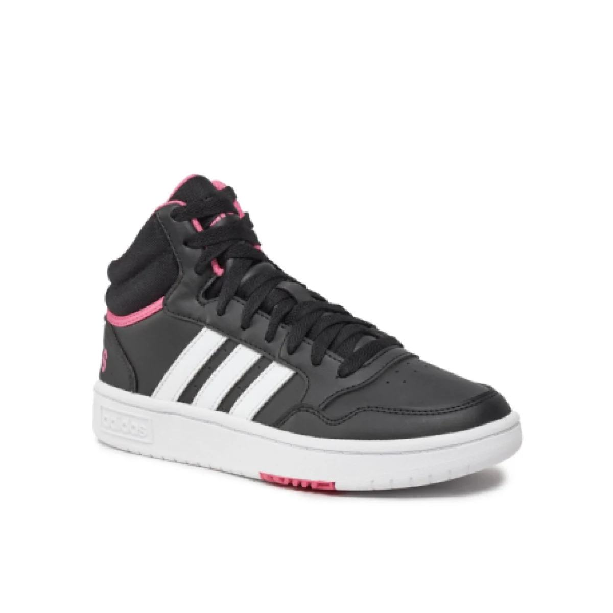 Dámska rekreačná obuv ADIDAS Hoops 3.0 Mid core black cloud white pink fusion · záber 1