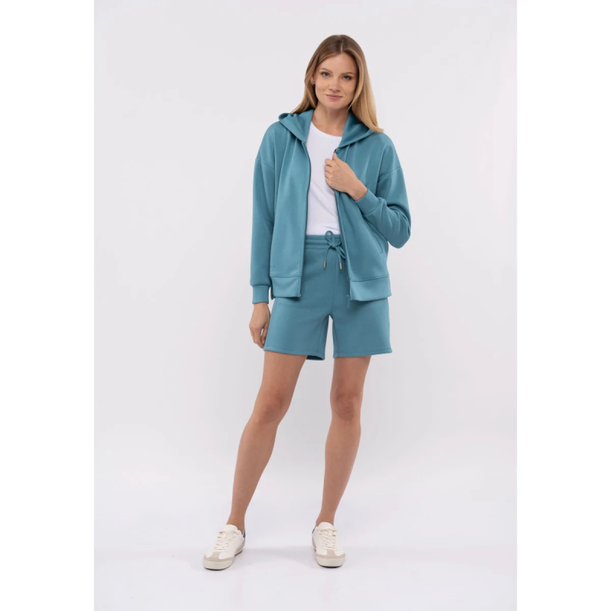 Dámska mikina so zipsom VOLCANO FLORENCE-603-TURQUOISE · záber 4