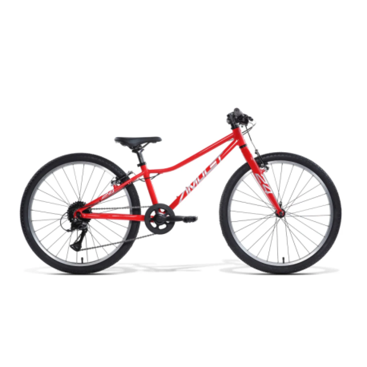 Juniorský horský bicykel AMULET 24 Fun, red shiny silver · záber 1