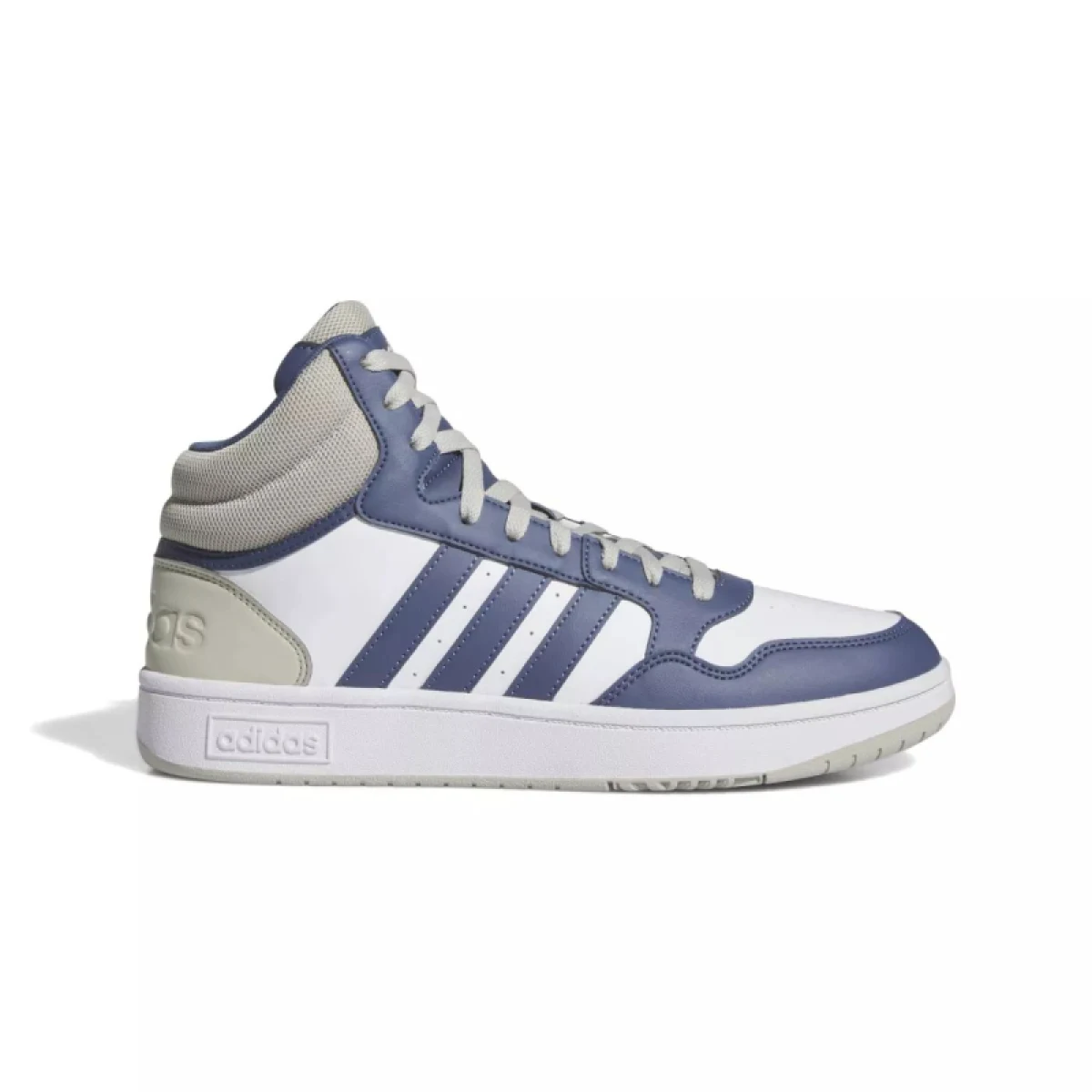 Pánska rekreačná obuv ADIDAS Hoops 3.0 Mid cloud white preloved blue putty grey · záber 2