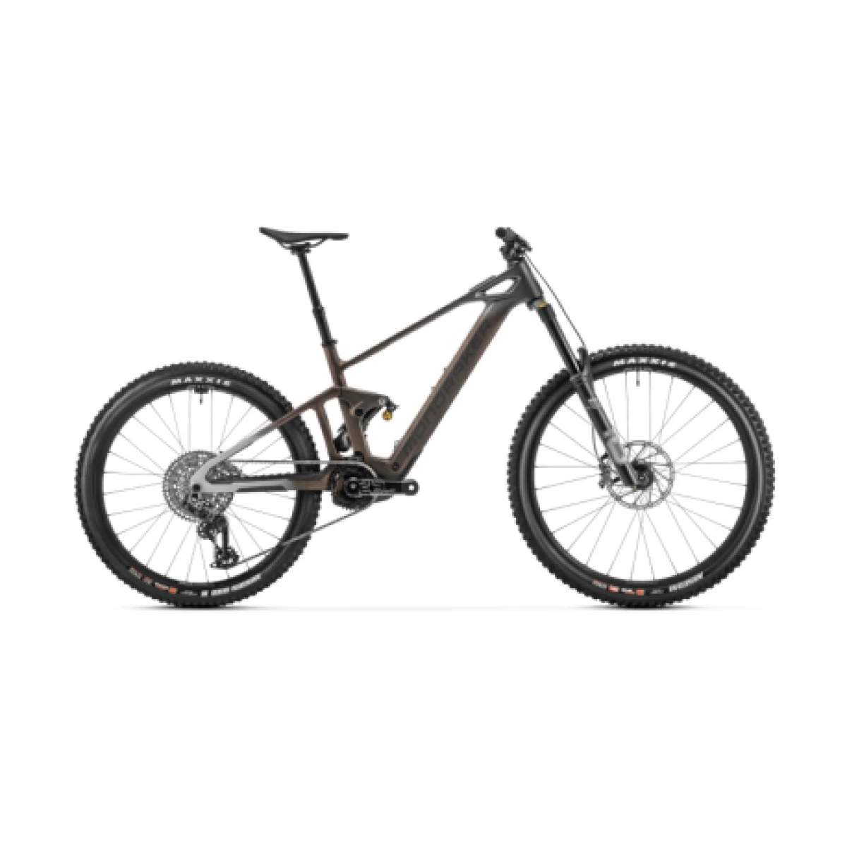 Horský elektrobicykel MONDRAKER Dune Carbon RR, bronze vortex grey frog grey · záber 1