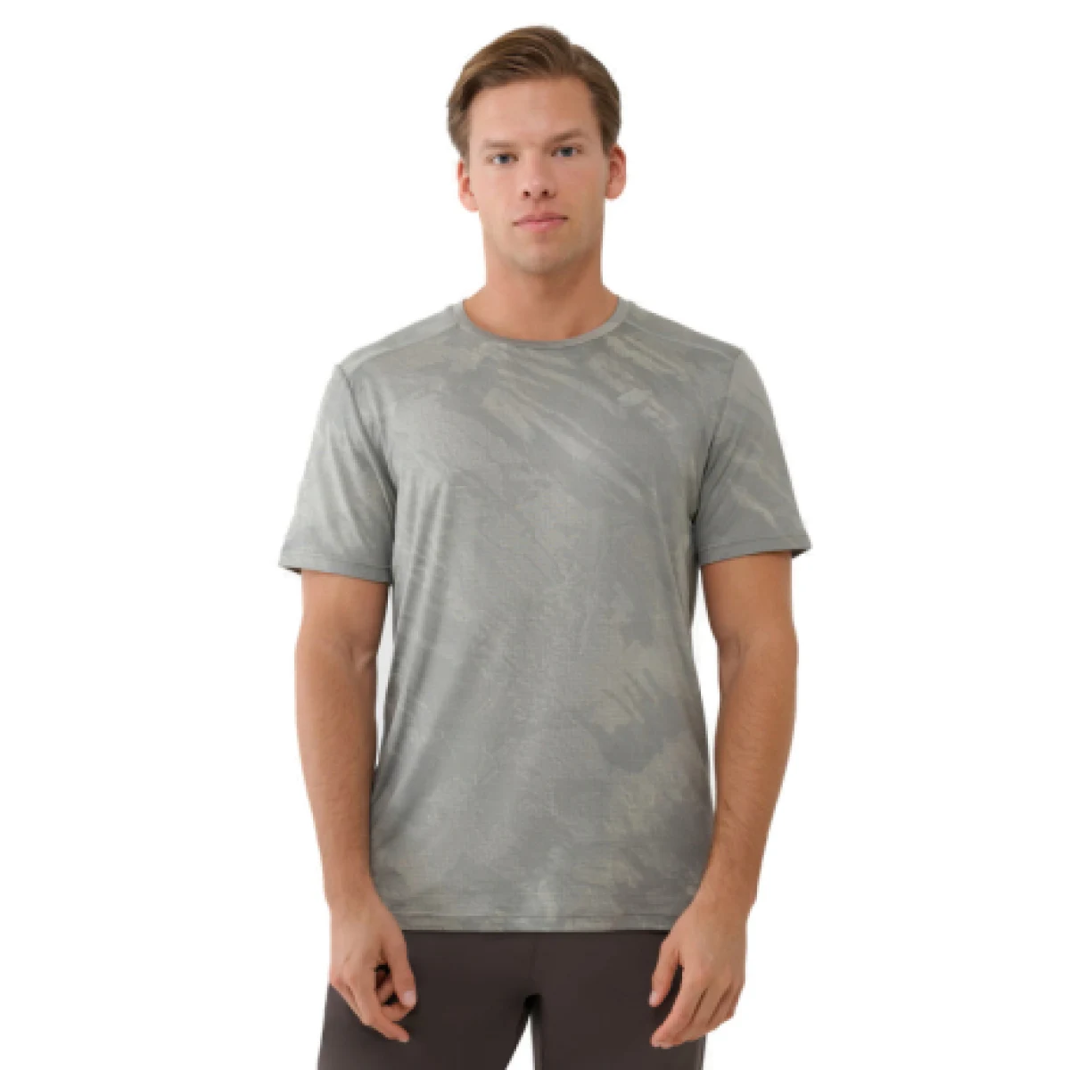 Pánske tréningové tričko s krátkym rukávom 4F TSHIRT FNK M1216-44A-OLIVE ALLOVER · záber 1