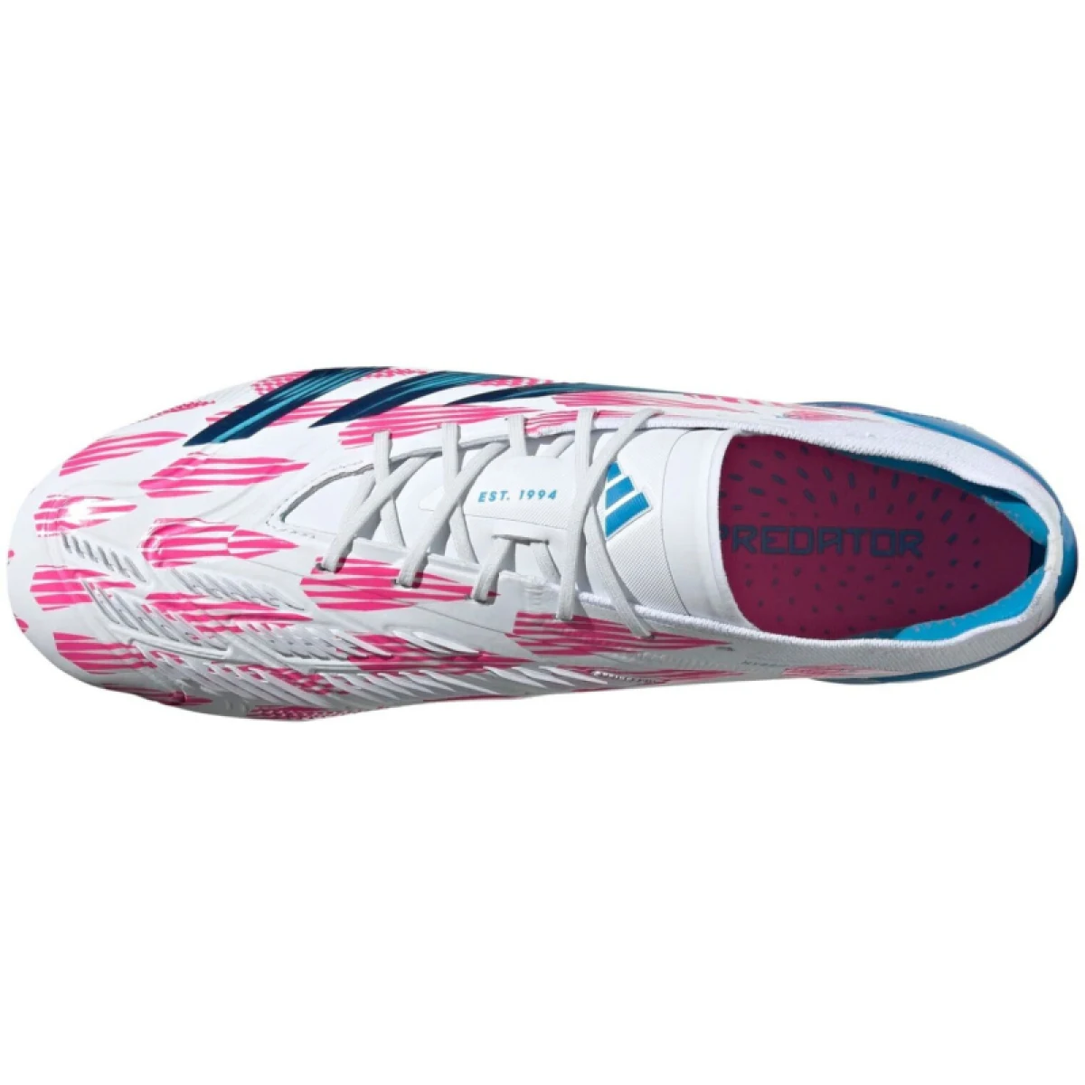 Pánske futbalové kopačky outdoorové ADIDAS Predator Elite M FG cloud white solar blue solar pink · záber 4